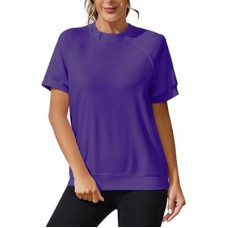 APWEQATA T Shirts for Women Summer Women's Tops Short Sleeve Sweatshirts Casual Basic Tee