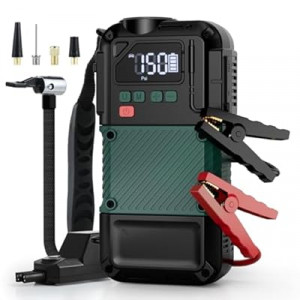 Portable Car Jump Starter with Air Compressor - 3000A/150PSI, 12V Portable Jump Box for 5.0L Diesel…