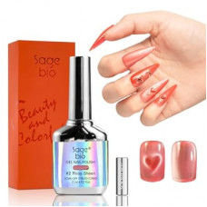 SAGEBIO Cat Eye Gel Nail Polish with Magnet Stick, 15ml Magnetic Gel for DIY Manicure, Long-Lasting Shine,…