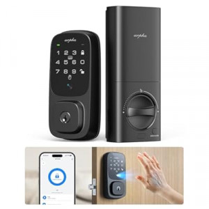 ARPHA Keyless Entry Door Lock, Palmar Vein Recognition Deadbolt with Handleset for Front Door, Built…