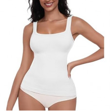 EUYZOU Womens Shapewear Tummy Control Squre Neck Seamless Compression Tank Tops for Women…