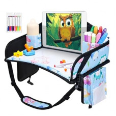 WENRENER Kids Travel Tray, Car Seat Tray for kids Travel, Toddler Road Trip Essentials With Drawing Kit, Toddle…