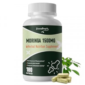 GREENPEOPLE Liposomal Moringa Capsules 1500mg - 98% High Absorption Pure Moringa Powder S…