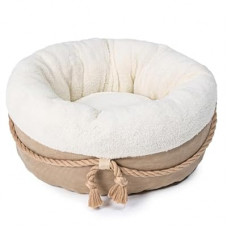pesen Cat Bed & Small Dog Bed with Supportive Walls, Thick Bottom, Calming Donut Shape, Soft Durable…