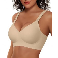 Vertvie Womens Wireless Bras No Underwire Push Up Bra Seamless Supportive Full Coverage Everyday…