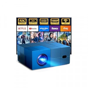 Projector with WiFi 6 and Bluetooth 5.3 - [High Brightness/Electric Focus]Outdoor Movie YOWHICK Po…