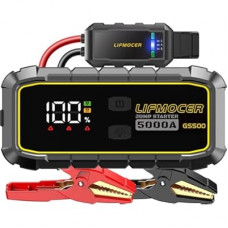 LIFMOCER GS500 Car Jump Starter - 5000A Car Battery Jump Starter for Up to All Gas and 10.0L Diesel Engi…