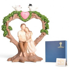 Vofstand 8 th for Couple - Wedding Anniversary Figurine Gifts for Wife Her Girlfriend, Couple on Heart-Sha…