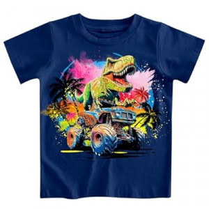 Funnycokid Toddler Boys Shirts Graphic T-Shirt Kids Short Sleeve Tees 2-6 Years