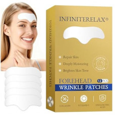 InfiniteRelax 12Pcs Forehead Wrinkle Patches for Women, Hydrolyzed | Collagen | Vitamin E | Aloe Vera to…