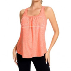 SLIMBELLE Mesh Racer Back Tank Tops Womens Gym Yoga Athletic Workout Tops Round Neck Sleevele…