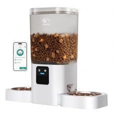 Frienhund Automatic Cat Feeders 2 Cat with Slow Feed: 7L Dual Automatic Dog Feeder with 5G WiFi…