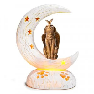 VOFSTAND Dog Memorial Gifts for Loss Dog on Moon, Handcrafted Resin Sculpture, Perfect Sympathy…