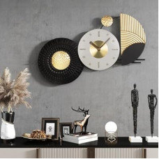 Tiuposr 26x16 Inches Large Modern Irregular Wall Clock, Unique Silent No-Ticking Battery Operated Decor…