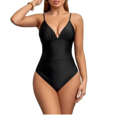 Dolayci One Piece Swimsuit Women Tummy Control Color Block Swimwear Wide Straps Slimming B…