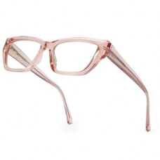 SODQW Pink Cateye Blue Light Glasses for Women, Trendy Cat Eye Anti Blue-light Glasses for Comput…