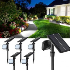JSOT Solar Lights Outdoor Waterproof - 6 Pack Spot Lights Solar Spotlights Outdoor Waterproof Gar…
