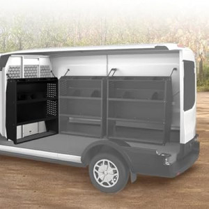 EONECROSS Black Steel Cargo Van Shelving Storage System Adjustable Height Fit for Ford Transit Connect…