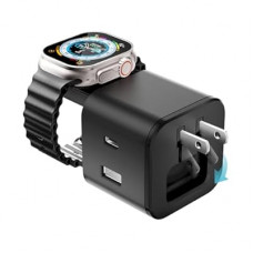 KINYELL 3 in 1 iWatch Charger, Multiport PD Fast Charger Block Brick Cube, USB C Wall Power Adapter fo…