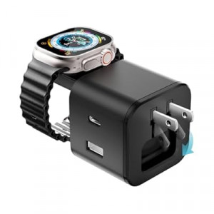 KINYELL 3 in 1 iWatch Charger, Multiport PD Fast Charger Block Brick Cube, USB C Wall Power Adapter fo…