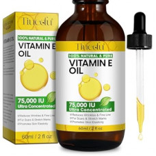 Tiuedu Natural Vitamin E Oil for Skin, 75,000 IU Ultra Concentrated Vitamin E Oil for Face, Hair and Scars, Moist…