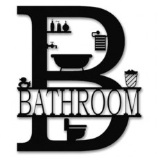 XYINFINIS Black Bathroom Wall Decor Accessories, Funny Small Bathroom Sign Farmhouse Wall Art, Cute Met…