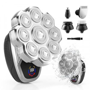 Electric Razor for Men,Head Shavers for Bald Men,5-in-1 Electric Razors with Wet & Dry Bald Head Shaver,9…