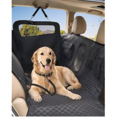Dog Seat Cover for Back Seat- Heavy Duty Soft Bottom Car Hammock for Dog, with a Heightened Design Bot…