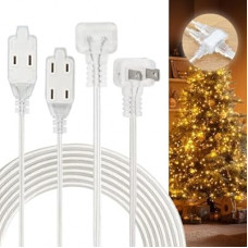 Zlierop 12 FT 3 Outlet Extension Cords 2 Pack, Clear Extension Cord with Multiple Outlets, UL-Certified…
