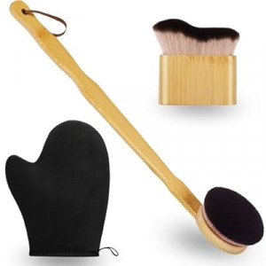 3 in 1 Self Tanning Mitt Self Tanner Brush for Body Kabuki Brush for Self Tanner Mitt Self Tanning Brushes f…