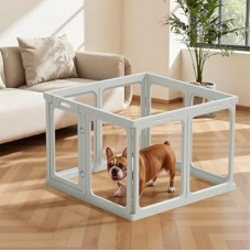 Clear Acrylic Dog Playpen - 30.4 x 30.4 Inch, 24
