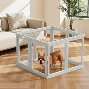 Clear Acrylic Dog Playpen - 30.4 x 30.4 Inch, 24