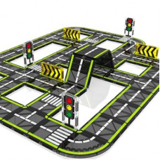 HarworLife Magnetic Tiles Road Set, Magnetic Building Blocks for Toddler Kids, Montessori Educational Magn…