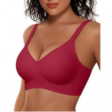 Vertvie Womens Wireless Bras No Underwire Push Up Bra Seamless Supportive Full Coverage Everyday…