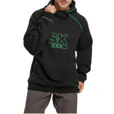 SKPRO Men's Hoodie Black Oversized Sweatshirts, Fleece Lined Hoodies Pullover, Loose Fit Work Hooded wi…
