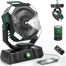 AIEPOCH Camping Fan Rechargeable - 30000mAh Battery Powered Misting Fan for Outdoor Beach Tent - Porta…