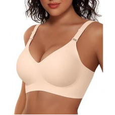Vertvie Womens Wireless Bras No Underwire Push Up Bra Seamless Supportive Full Coverage Everyday…