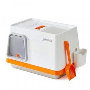 ZOMISIA Stainless Steel Cat Litter Box, Extra Large Covered Litter Box with Lid, Scoop, Odor Control Filter,…