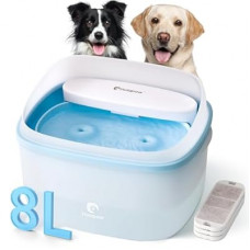HOLAPAW Dog Water Fountain for Large Dogs, 2.1Gal/8L Dog Water Bowl Dispenser, No Spill Automatic…