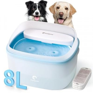 HOLAPAW Dog Water Fountain for Large Dogs, 2.1Gal/8L Dog Water Bowl Dispenser, No Spill Automatic…