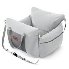 ZOMISIA Dog Car Seat for Small to Medium Dogs - Waterproof Pet Booster Seat for Car with Clip-On S…