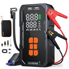 GUREVO 2000A Jump Starter with Air Compressor, Car Battery Jumper Starter Portable with 160PSI Auto-…