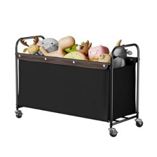 StorageWorks Toy Chest Storage with Wheels, Extra Large Kids Toy Box, Toy Storage Organizer, Metal Toybox fo…