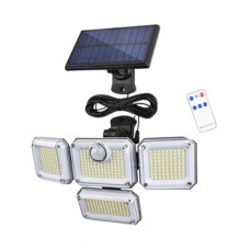 Virexalm Solar Outdoor Lights with Motion Sensor,Solar Powered 4 Heads Security Lights,333 LED Flood Light…
