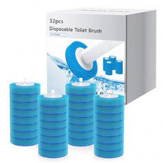 Redagod 32-Piece Electric Toilet Brush Replacement Heads Kit with Hard Nylon&TPU Silicone Brush He…