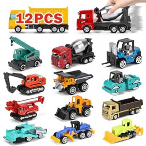 ZHFUYS 12PCS Metal Mini Cars Toy for Kids, Toy Cars for Kids, Trucks Toy Vehicles Set for Toddlers, Party Fav…