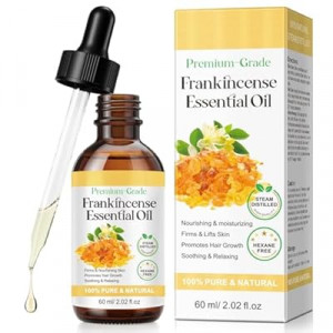 Kurchugo Frankincense Essential Oil 2.02 Fl oz - 100% Pure & Natural Premium Frankincense Oil for Face,…
