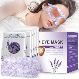 30 Packs Steam Eye Mask Lavender,Warm Compress for Dry Eyes Sleep Mask,Hot Auto Heated E…