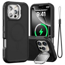 Follaroma for iPhone 16 Pro Max Case with Stand & Built-in Camera Cover, MagSafe Compatible, Heavy-…