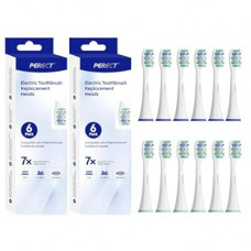 PERECT Soft Replacement Toothbrush Heads 12-Pack for Philips Sonicare Click-On Models – Fits 410…